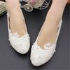 Новое поступление свадебных и подружек невесты на низком каблуке для женщин - Белый