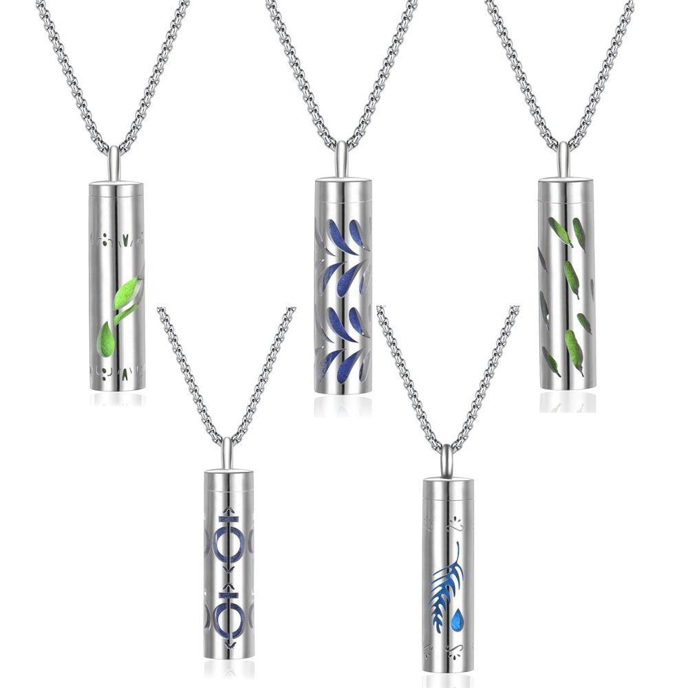 Aroma Jewelry Perfume Oils Necklace Silver Color Locket Perfume Necklace Jewelry Accessories