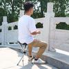 Anti-Fall Foldable Portable Cane Stool: Lightweight Retractable Tripod Seat and Trekking Pole