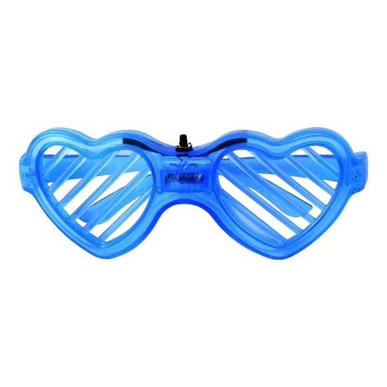 Kids Glow-in-the-Dark Glasses 3 Light Modes Light-Up Frames Battery-powered Heart Shape Cosplay