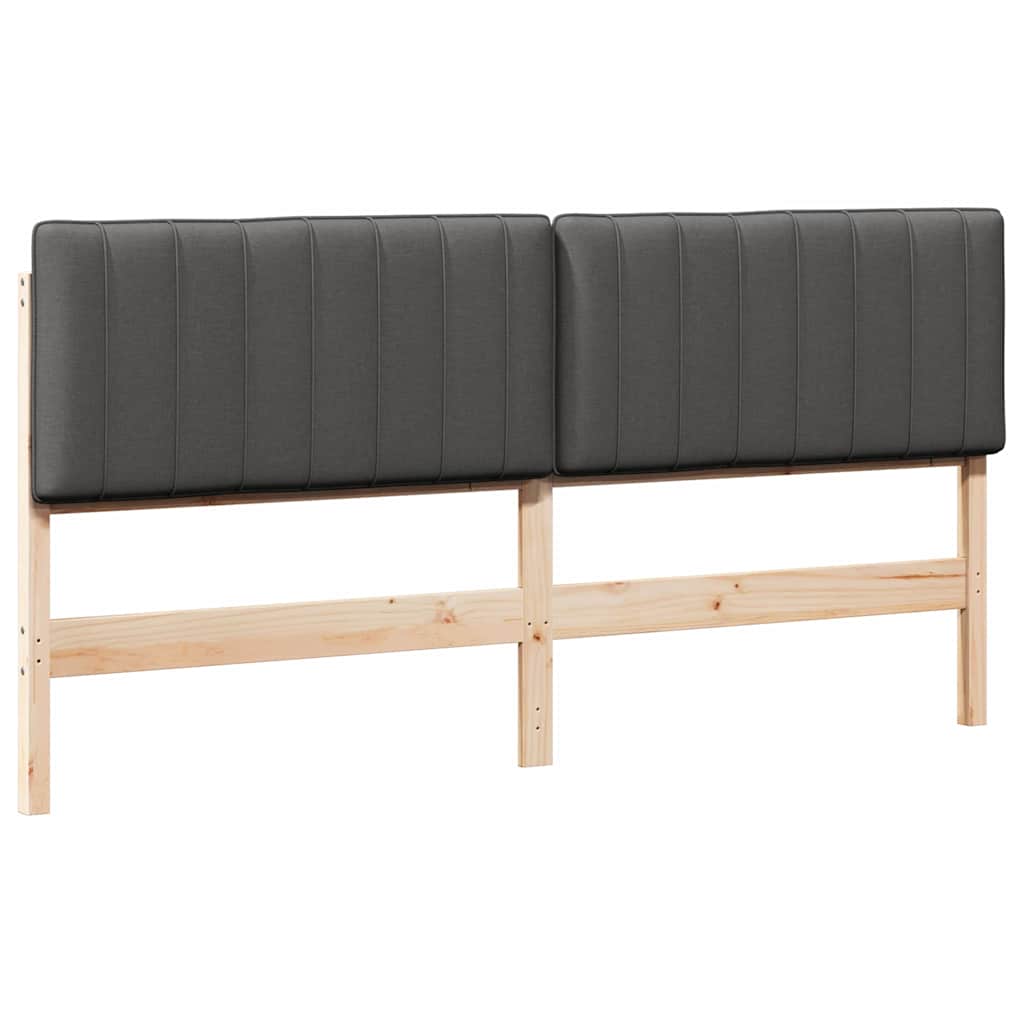 Upholstered Headboard in Brown and Dark Grey 180 cm