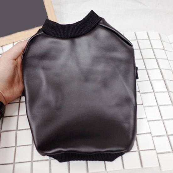 Пальто для домашних животных Yousheng с молнией, ветрозащитное, модное, кожаная куртка-пальто для французского бульдога