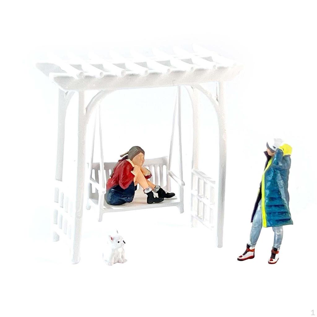 1:64 Figure Model Tiny People Realistic Sitting Simulation Miniature Toy Painted Fairy