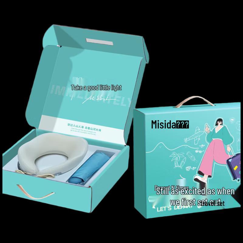 Meishida Portable Travel Massage Neck Pillow & Umbrella Set CN plug (adapter included)