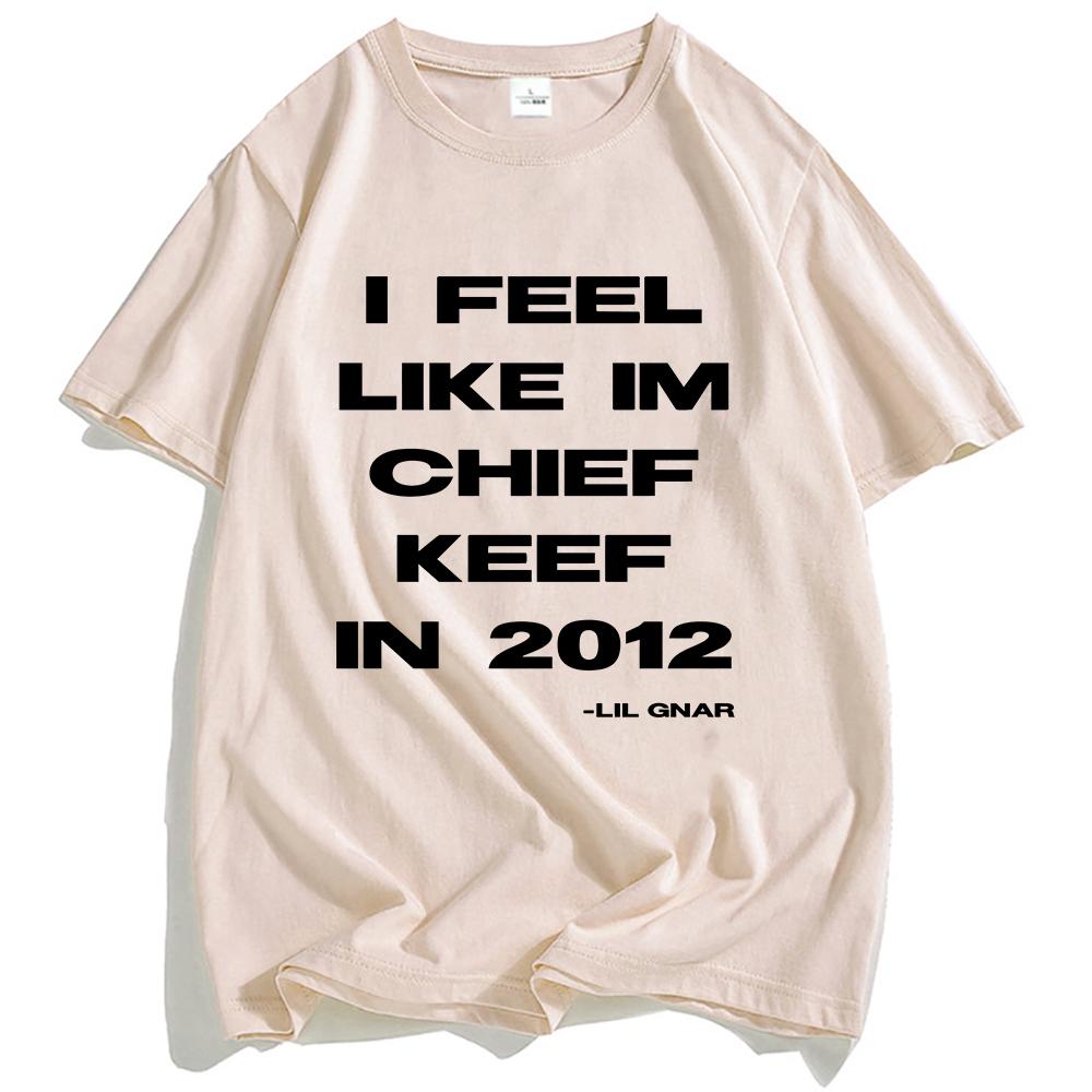 Мне нравится футболка CK 2012 Chief Keef Модная футболка Унисекс Уличная одежда Хлопковые футболки с коротким рукавом Повседневная рубашка