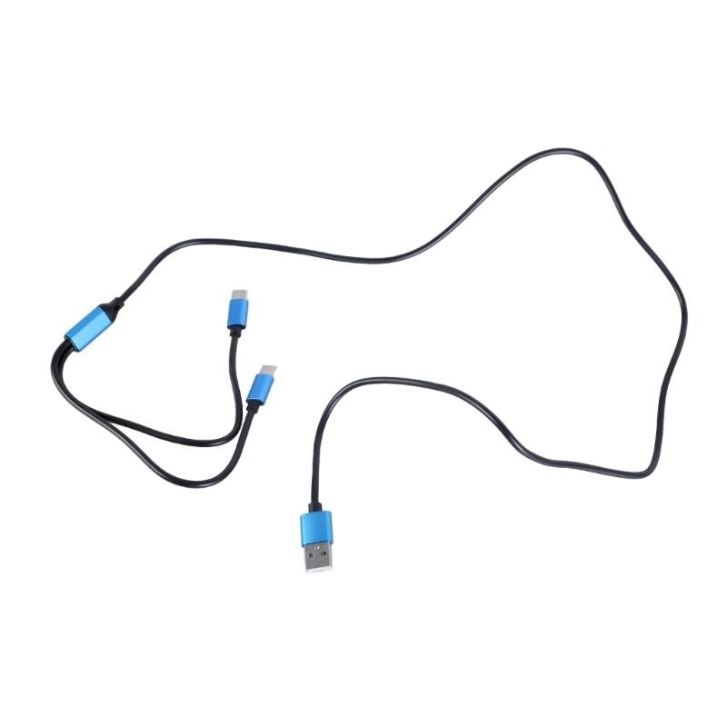 Разветвитель USB A на два Type-C  С поддержкой передачи данных 480 Мбит/с и портом зарядки 80 Вт Эффективная линия данных