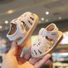 Girls' Embroidered Closed-Toe Walking Shoes Summer Soft Sole Non-Slip Princess Sandals0-1Breathable2Children's squeaky shoes