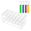 Acrylic Test Tube Rack for 17mm Tubes 18 Holes Transparent Centrifuge Tube Rack for 10ml 15ml Tube