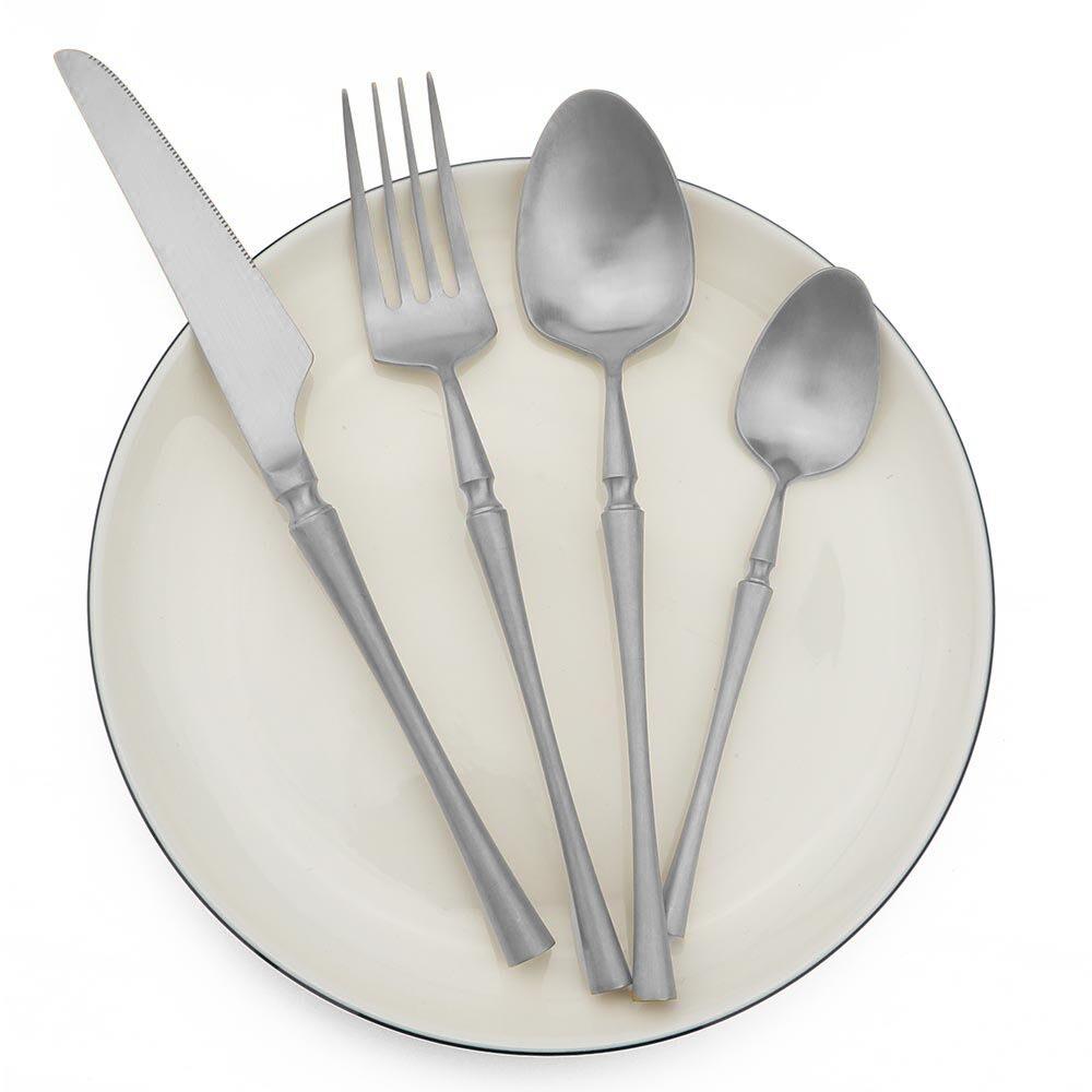 Фиолетовые столовые приборы из нержавеющей стали с матовой полировкой черного цвета, набор столовых приборов, столовые приборы, ножи, вилки, суповые кухонные принадлежности