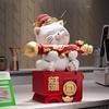 Large Chinese Style Fortune Cat Figurine - Ideal for Housewarming, Office Decor, or Reception Area