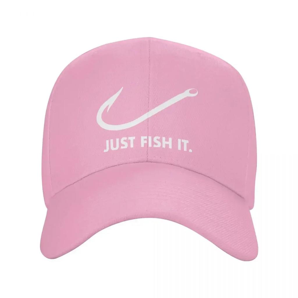 Classic Fishing Just Fish It Baseball Cap for Unisex WoUnisex Breathable FisherUnisex Dad Hat PerforUnisexce Snapback Caps Sun Hats