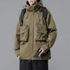 Men's Spring and Autumn Hooded Casual Jacket Large Size Hiking Jacket Outdoor Windproof Jacket