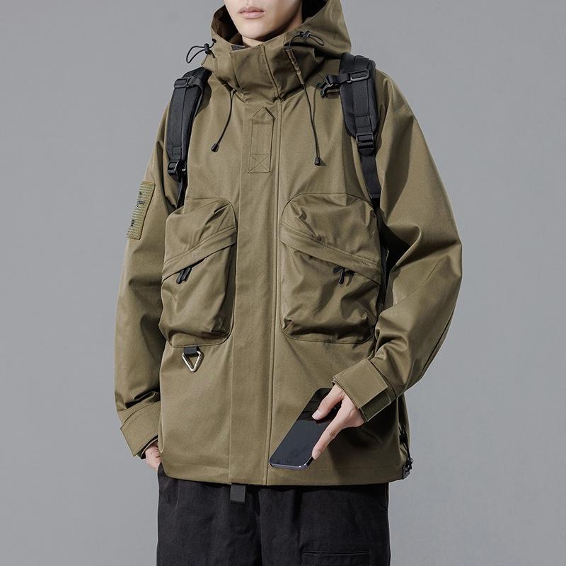 Мужская весенне-осенняя повседневная куртка с капюшоном, походная куртка большого размера, ветрозащитная куртка для улицы