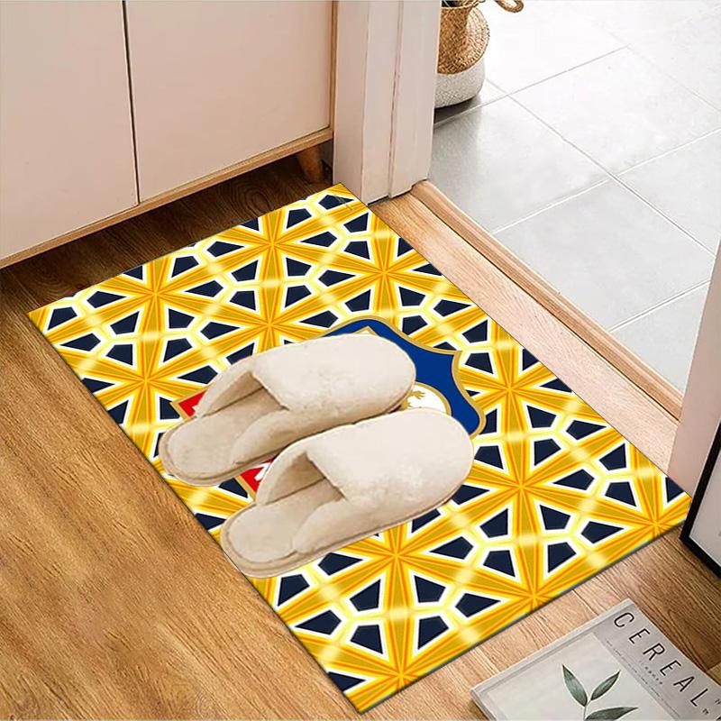 Lyon Football Crest Design Printed Office Carpet Chair Cushion Entryway Rug, Rugs for Living Room, Bedroom Christmas gifts