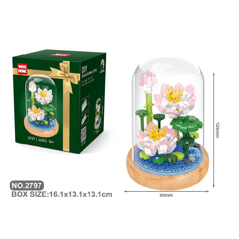 Строительные блоки, цветы, сделай сам, роза и хризантема, букет в горшке, украшение дома, 3D модель, цветочный блок, подарок для девочек, детский подарок