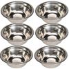 Набор мисок для домашних животных из нержавеющей стали Rubonarie, набор из 6 предметов для собак и кошек, диаметр 14 см, серебристый