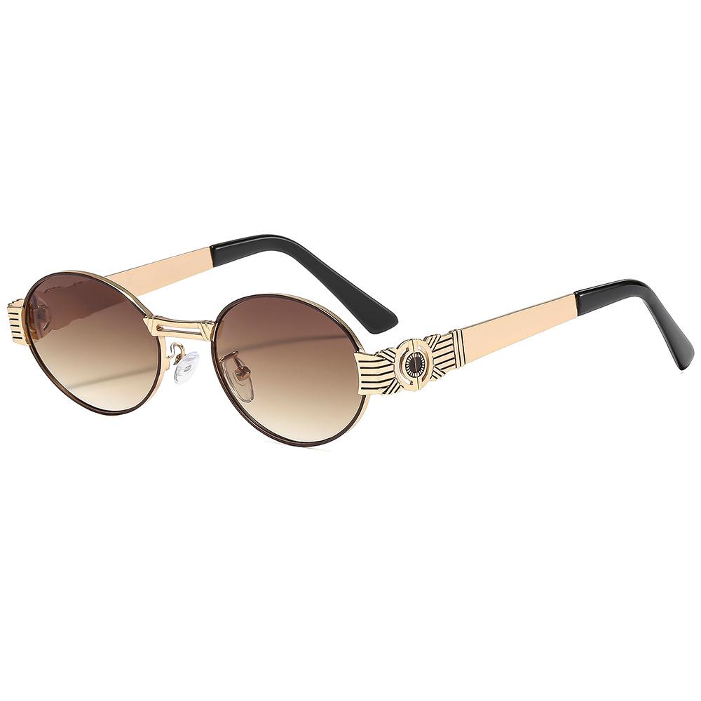 Latest Retro Oval Gradient Female Sunglasses Unique Luxury Frame Design Punk Stt All Match Male Gafas De Sol UV Protection 400