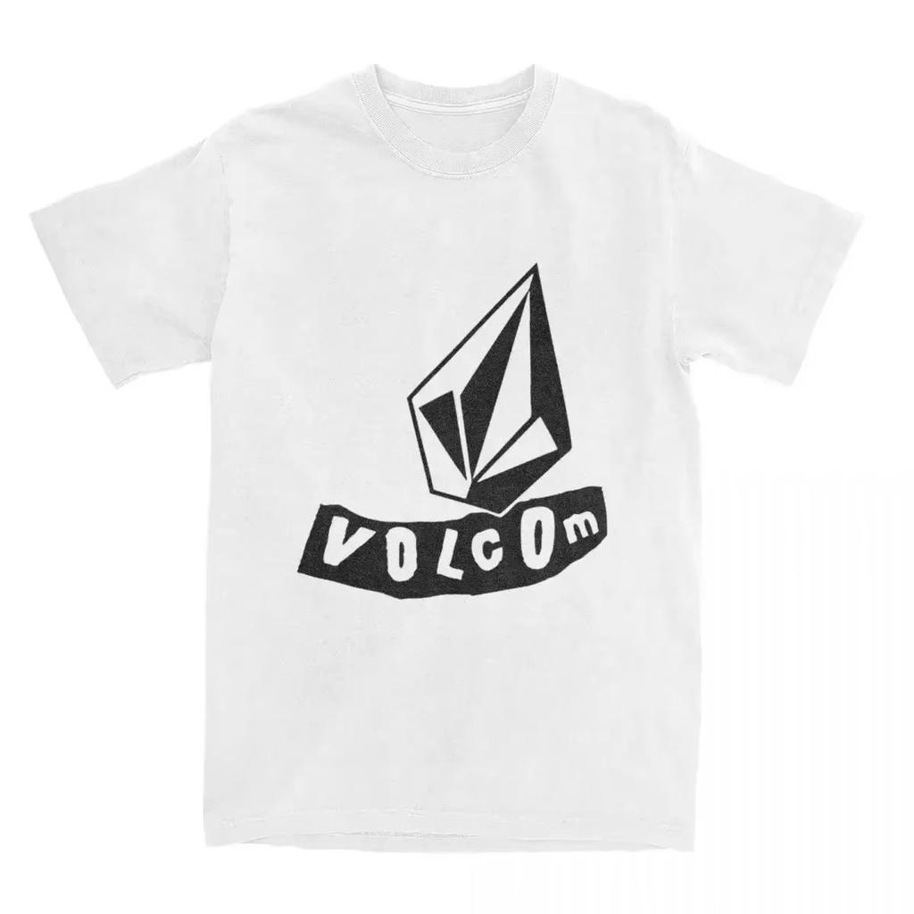Volcom Мужская Женская Хлопковая Футболка Роскошный Бренд Мода Большой Размер Топ Повседневная С Коротким Рукавом Уличная Одежда Классический Принт Свободная Футболка 2025