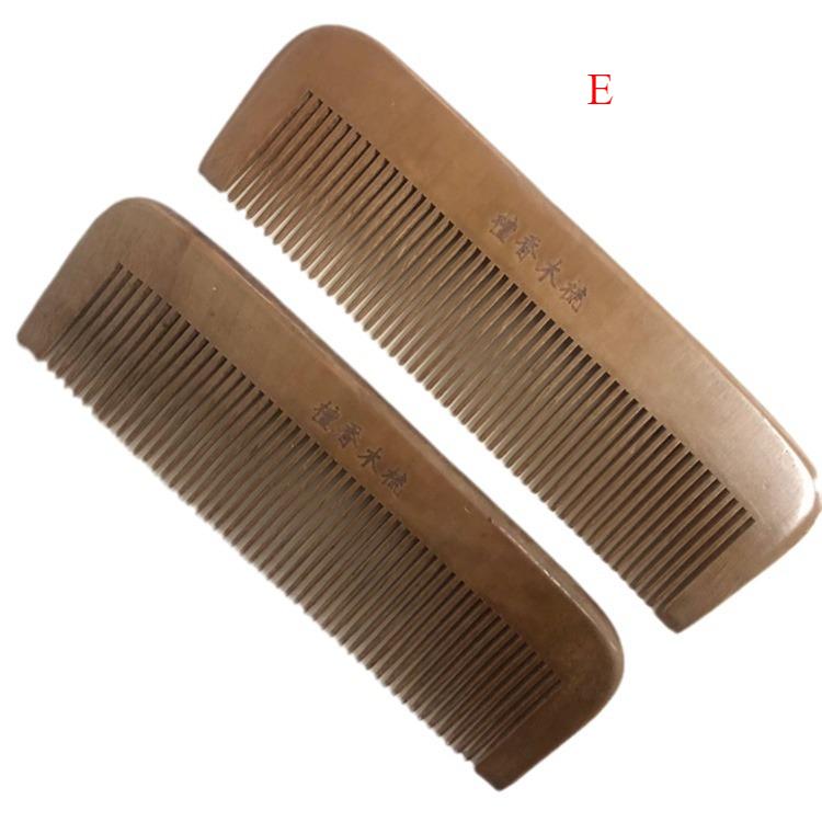 Утолщенная расческа из натурального дерева сандалового дерева, бытовая деревянная расческа, антистатическая расческа от выпадения волос, аутентичный массаж U