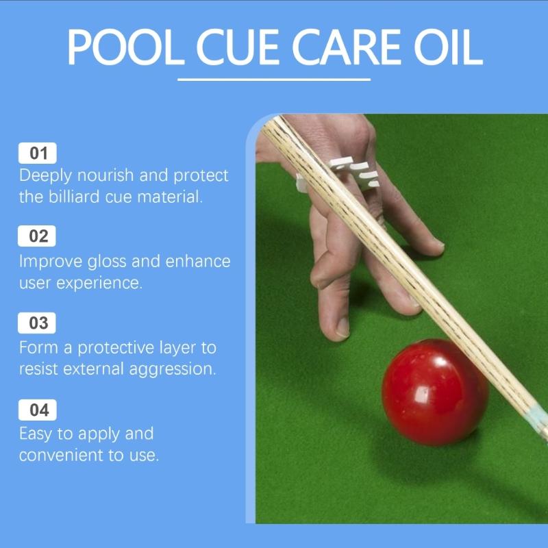 Billiard Cue Care Oil for Cleaning and Maintenance, Professional Billiard Stick Conditioner Oil Pool Cue Protective Oil