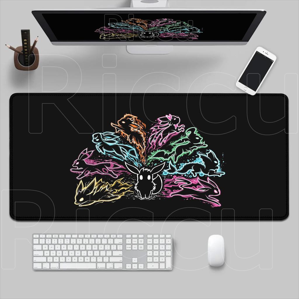 New Mouse Pad Laptop Kawaii Black Moon Umbreon Mousepad XXL PC Ppokemon Gaming Accessories Keyboard Rug Japan Anime HD Desk Mat