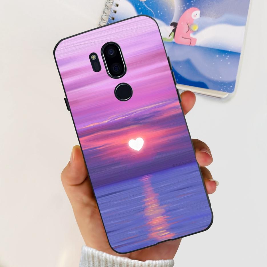 For LG G7 thinQ Case G710EM LM-G710 G710 Luxury Painted Cover Soft Silicone Phone Cases For LG G7 ThinQ Back Covers 6.1'' Bumper