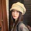 Британская ретро универсальная шляпа-рыбачка для женщин на осень и зиму плюс берет с утиным козырьком, японский стиль, теплая защита ушей, восьмиугольная шляпа