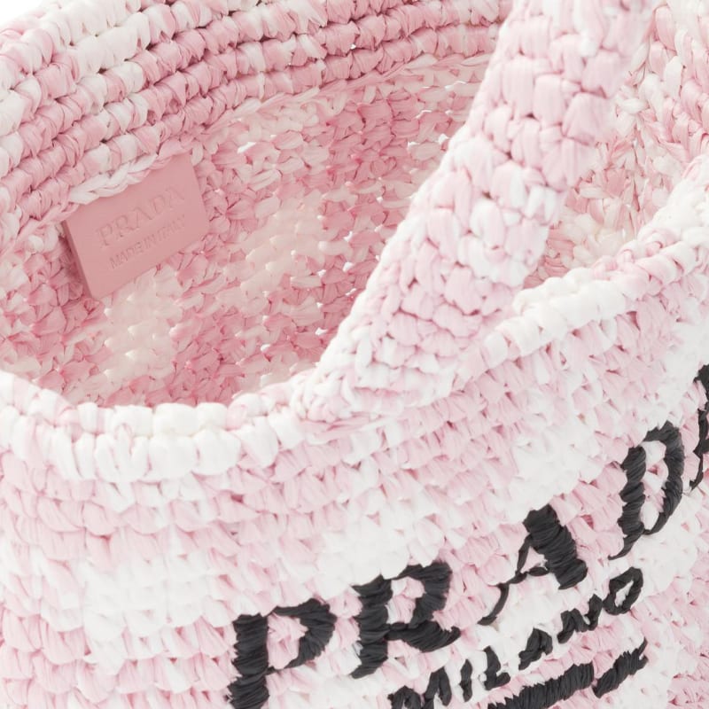 PRADA Straw, Wicker, And Raffia Handbag Small Women's Snow Pink 1BG422_2A2T_F0E18_V_OOV