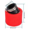 45mm Red Angled Sponge Air Filter for Motorcycle & ATV - Fits Multiple Models