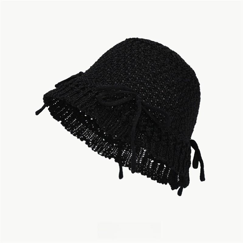 Korean Style Striped Knit Cap With Sunshade And Adjustable Fit For All Seasons