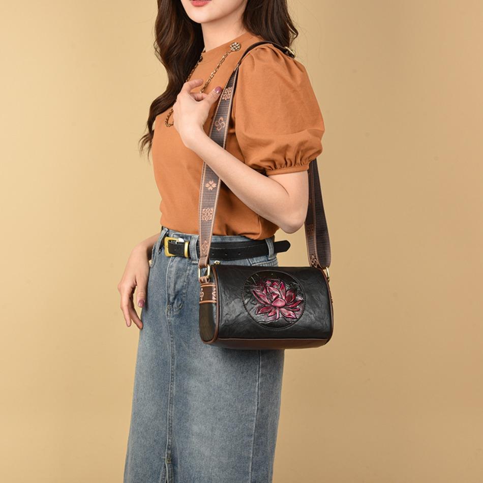 1PC Casual Women's Handbag Soft Leather Women's Crossbody Bag Fashion Printed Women's Crossbody Bag