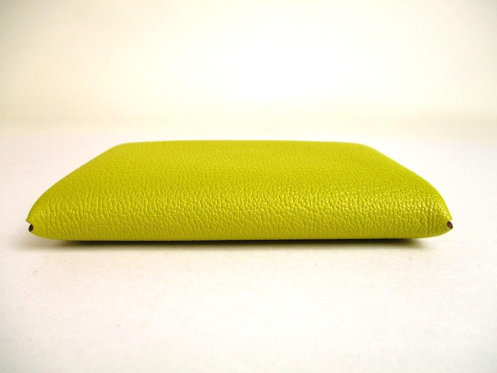 Authentic HERMES CUMIN Chevre Myzore Card Case Card Holder Calvi Verso #a892  Refurbished