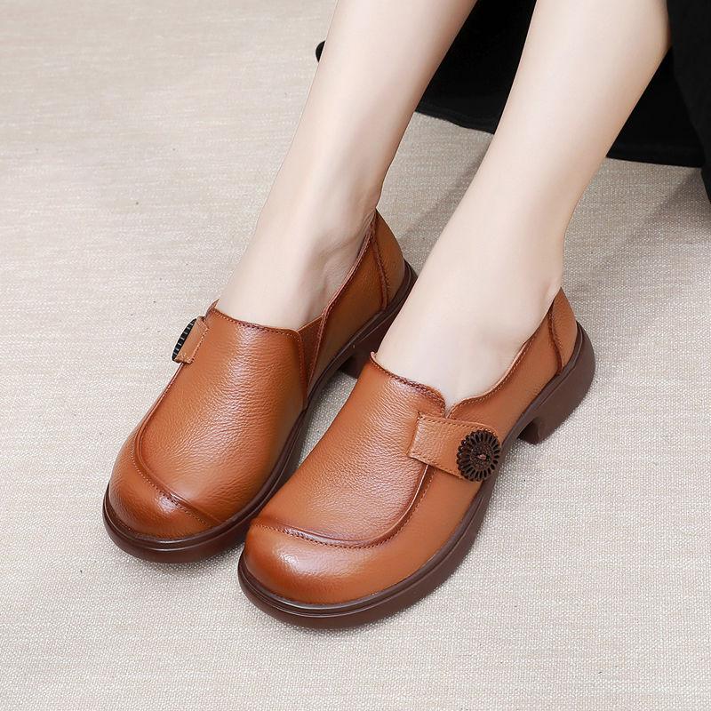 Женские балетки из коровьей кожи на низком каблуке, серые мокасины, женские шикарные туфли-лоферы без застежек, роскошные винтажные туфли высокого качества