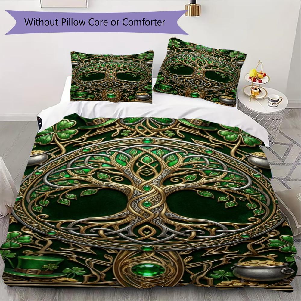 Tree of Life Pattern Bedding uilt Set uilt Cover Pillowcase Home Decoration Birthday Gift (1 * duvet cover + 2 * pillowcase without core)144