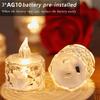 4/8/16Pcs Flameless LED Light Candles Crystal Candle Transparent Electronic Night Lamp for Wedding Valentine's Day Party 2030