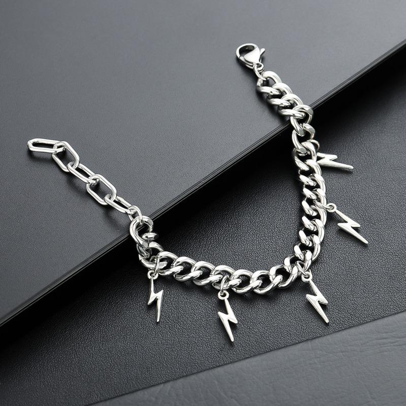 Bracelet Men's Titanium Steel Does Not Fade, High-end Sense Versatile Hip-hop Jewelry Women's Simple Personality Retro Accessories