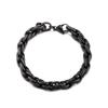 Retro Black Dotted Hip Hop Thick Twist Chain Titanium Steel Men 'S Bracelet Necklace 