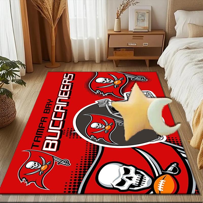 Tampa Bay Buccaneers Helmet Rug Game Carpet, Floor Mat for Bedroom Living Room Entryway Rug, Home Decor Idea Gift for Christmas birthday