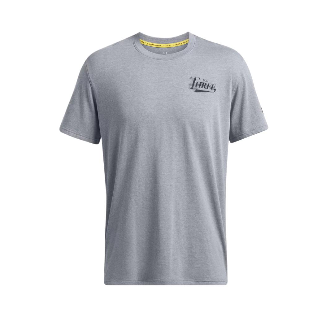 Under Armour Футболка с круглым вырезом Curry Verbiage Graphic Print, мужские топы, цвет сталь 1387110-035