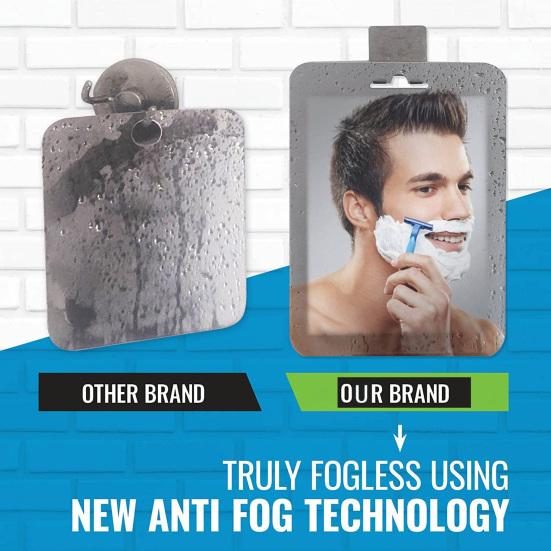 30x20 см незапотевающее зеркало для душа с присоской для держателя бритвы, крючок, противотуманное для мужчин