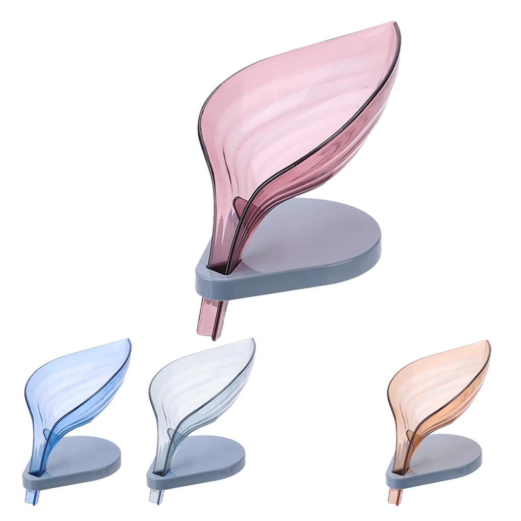 Держатель для губки для мытья мыла в форме листа, сливной ящик, полка для мыла с присосками