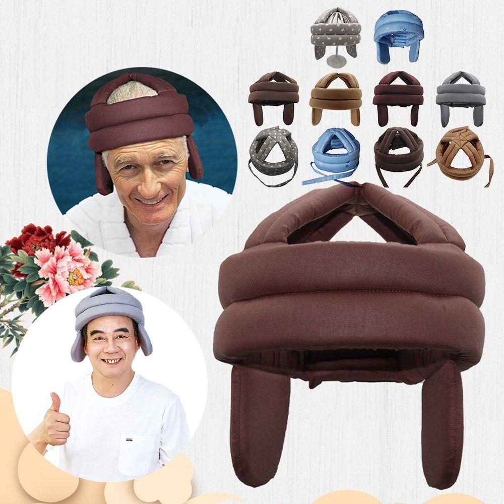 Breathable Cotton Elderly Anti-Fall Helmet Sponge Padded Anti-Fall Safety Hat Indoor Leisure