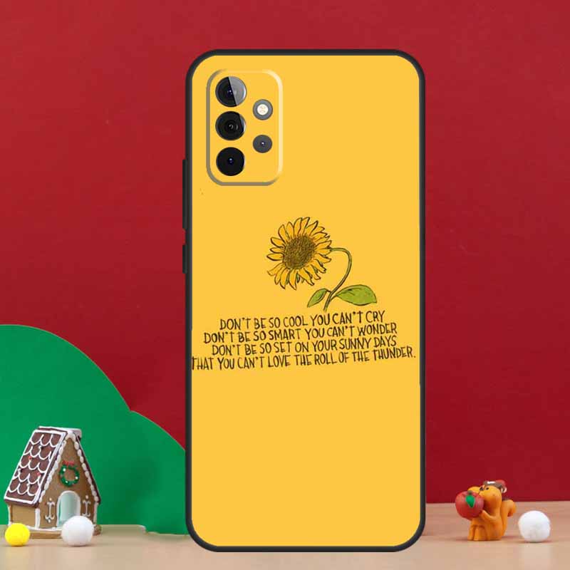Цветочный чехол с ромашками и подсолнухами для Samsung Galaxy A56 A33 A13 A36 A23 A52 A32 A12 A54 A34 A14 A16 A53 A15 A35 A55 A17