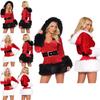 Элегантный женский костюм Делюкс Миссис Клаус для Рождества, маскарадный наряд для праздничной радости