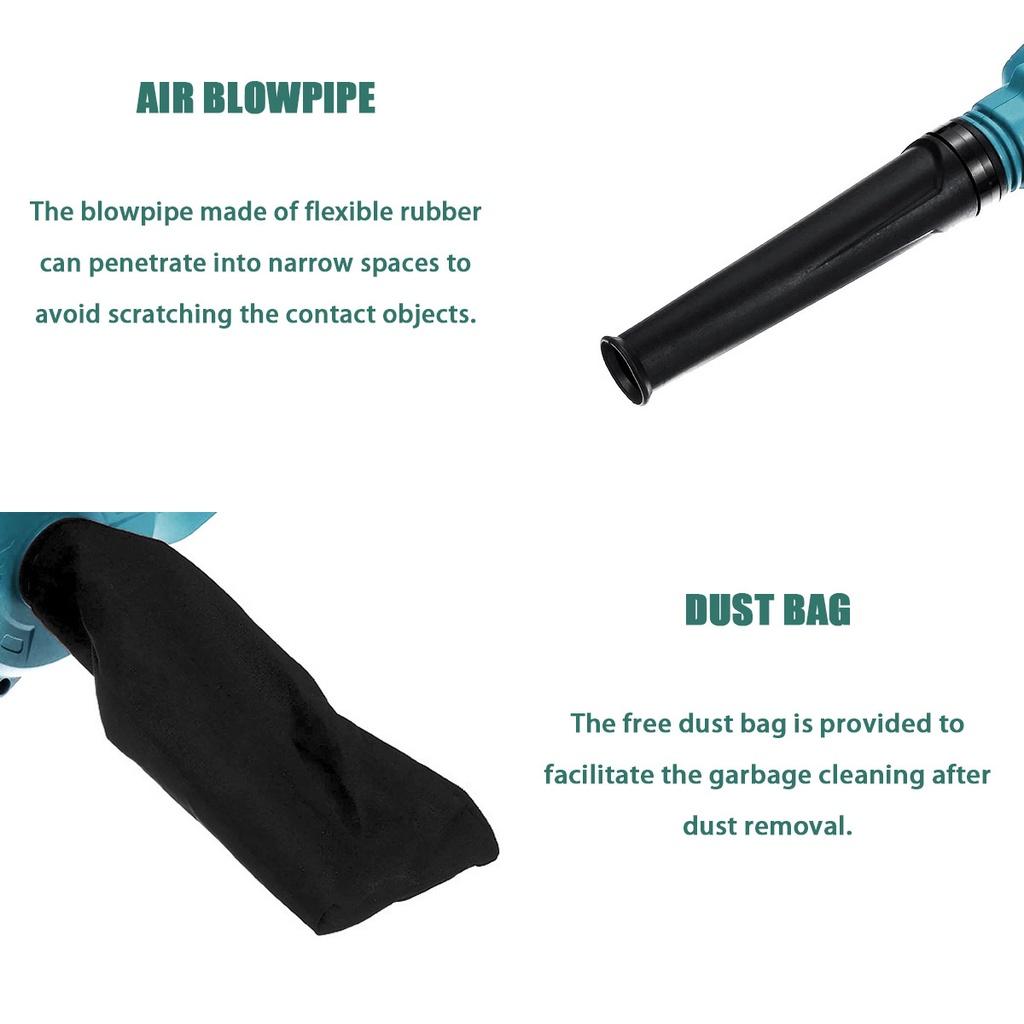 1600W Electric Air Blower 2 In 1 Blowing and Suction Leaf Blower Cordless Dust Cleaner Collector For Makita 18V Battery