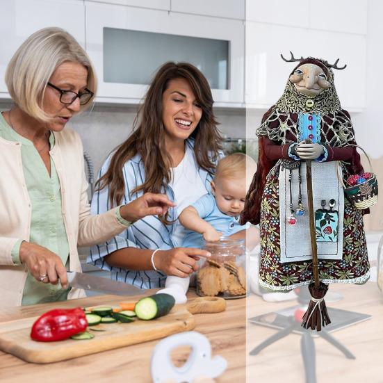 1/2 шт. Кукла-ведьма ручной работы для кухни, удачи, кулинарии, ведьмы, тканевая кукла, украшение, винтажное украшение для дома, офиса, подарок для мамы и друзей