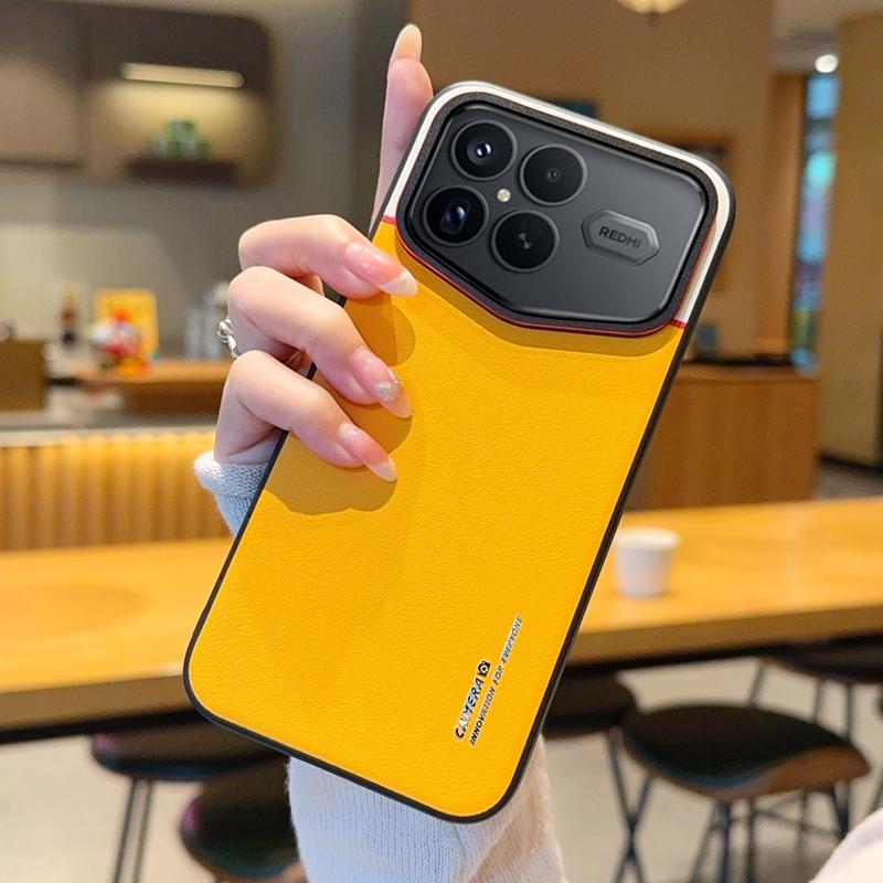 Чехол для Xiaomi Poco F8 Pro и Poco F8 Ultra Контрастный Цвет Матовая Кожа Защита Выступающей Линзы Мягкий Захват Телефона Задняя Крышка