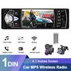 Hippcron 4.1'' Car Radio 1Din Audio Stereo FM Bluetooth  Car Player Steering Wheel Remote Control