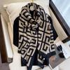 Geometric Cotton-Linen Winter Scarf & Shawl - Korean Style, Versatile, Warm, Dual-Use