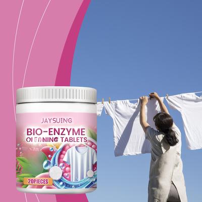 Таблетки для чистки белья Bio-Enzyme, средство для глубокого удаления пятен и пота, быстрорастворимые таблетки для чистки одежды (20 шт.)